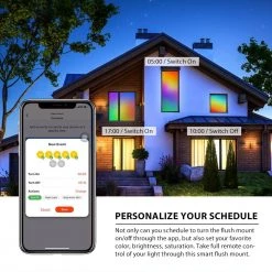 16 in. Smart Hubspace Round RGB Color Selectable LED Brushed Nickel Flush Mount by Commercial Electric -OCTO LIGHTS Shop brushed nickel commercial electric flush mount lights dc016ledhub a0 1000