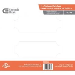 11 in. 1-Light Brushed Nickel Flush Mount with Frosted Glass Shade (2-Pack) by Commercial Electric 17 11 in. 1-Light Brushed Nickel Flush Mount with Frosted Glass Shade (2-Pack) by Commercial Electric -OCTO LIGHTS Shop brushed nickel commercial electric flush mount lights efg1011 2 bn 66 1000