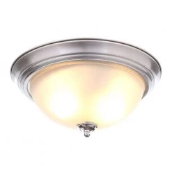 11 in. 1-Light Brushed Nickel Flush Mount with Frosted Glass Shade (2-Pack) by Commercial Electric 18 11 in. 1-Light Brushed Nickel Flush Mount with Frosted Glass Shade (2-Pack) by Commercial Electric -OCTO LIGHTS Shop brushed nickel commercial electric flush mount lights efg1011 2 bn c3 1000