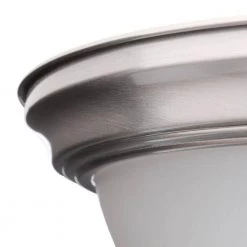 13 in. 2-Light Brushed Nickel Flush Mount with Frosted Glass Shade (2-Pack) by Commercial Electric -OCTO LIGHTS Shop brushed nickel commercial electric flush mount lights efg8012a bn 4f 1000