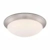 11 in. 120-Watt Equivalent Brushed Nickel 2700K CCT LED Ceiling Light Flush Mount with Frosted White Glass Shade by Commercial Electric -OCTO LIGHTS Shop brushed nickel commercial electric flush mount lights hb1022a 35 64 1000