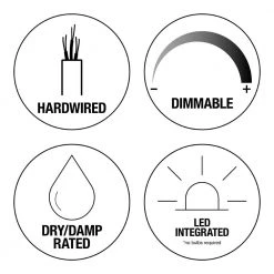 11 in. 120-Watt Equivalent Brushed Nickel 2700K CCT LED Ceiling Light Flush Mount with Frosted White Glass Shade by Commercial Electric -OCTO LIGHTS Shop brushed nickel commercial electric flush mount lights hb1022c 35 40 1000