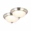 13 in. 180-Watt Equivalent Brushed Nickel Integrated LED Flush Mount with Frosted Glass Shade (2-Pack) by Commercial Electric 1 13 in. 180-Watt Equivalent Brushed Nickel Integrated LED Flush Mount with Frosted Glass Shade (2-Pack) by Commercial Electric -OCTO LIGHTS Shop brushed nickel commercial electric flush mount lights jal8011l bn 64 1000