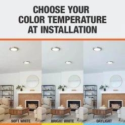 13 in. Brushed Nickel Selectable CCT Color Changing LED Round Ceiling Flush Mount Light Fixture (2-Pack) by Commercial Electric -OCTO LIGHTS Shop brushed nickel commercial electric flush mount lights jju3011l 2 bn c3 1000