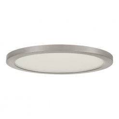 15 in. Brushed Nickel New Ultra-Low Profile Integrated LED Flush Mount 5CCT (2-Pack) by Commercial Electric