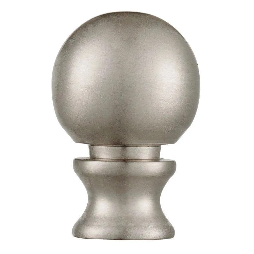Brushed Nickel Ball Lamp Finial by Commercial Electric 3 Brushed Nickel Ball Lamp Finial by Commercial Electric