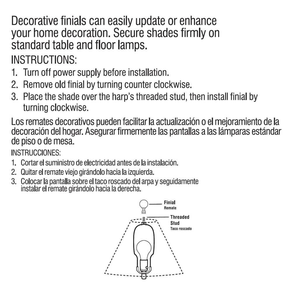 Brushed Nickel Ball Lamp Finial by Commercial Electric 5 Brushed Nickel Ball Lamp Finial by Commercial Electric - Image 3
