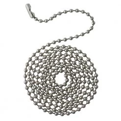 12 ft. Chrome Beaded Chain with Connector by Commercial Electric
