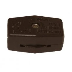 Brown 3A Feed-Through On/Off Lamp Switch by Commercial Electric