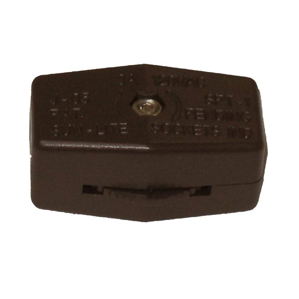 Brown 3A Feed-Through On/Off Lamp Switch by Commercial Electric 3 Brown 3A Feed-Through On/Off Lamp Switch by Commercial Electric