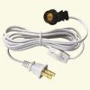 6 ft. White Candelabra Base Socket and Cord with Switch and Plug Set by Commercial Electric -OCTO LIGHTS Shop commercial electric lamp sockets 81685 64 1000