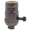 2-3/4 in. 3-Way Bronze Turn Knob Lamp Socket by Commercial Electric -OCTO LIGHTS Shop commercial electric lamp sockets 82225 64 1000