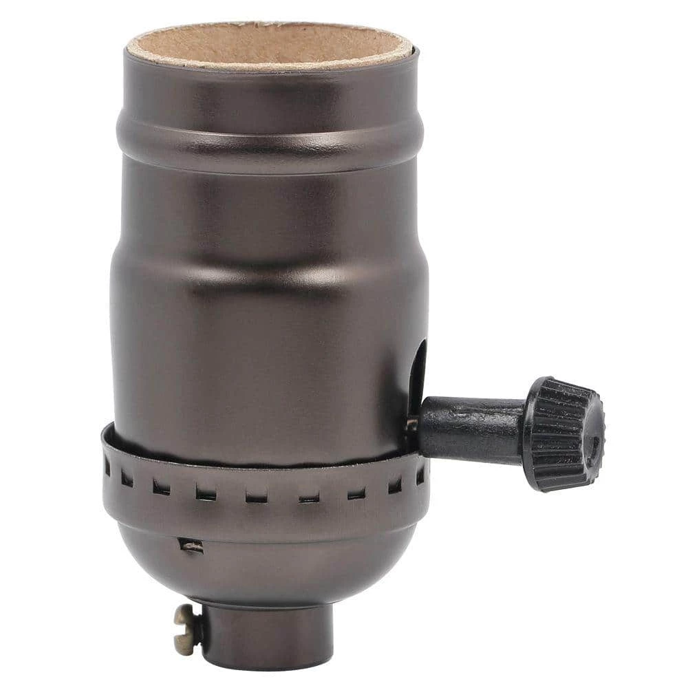2-3/4 in. 3-Way Bronze Turn Knob Lamp Socket by Commercial Electric 3 2-3/4 in. 3-Way Bronze Turn Knob Lamp Socket by Commercial Electric