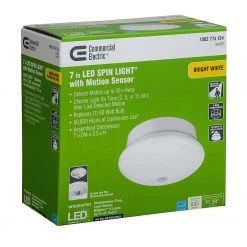 60-Watt Equivalent 7 in. E26 Motion Sensor LED Light Bulb Customize Hold Times Closet Rated in Bright White (4-Pack) by Commercial Electric -OCTO LIGHTS Shop commercial electric led light bulbs 54606341b 4pk 44 1000