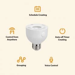 Indoor/Outdoor Smart Hubspace Screw-Based Lighting Socket by Commercial Electric 16 Indoor/Outdoor Smart Hubspace Screw-Based Lighting Socket by Commercial Electric -OCTO LIGHTS Shop commercial electric light bulbs changers hpla11cwb 1d 1000