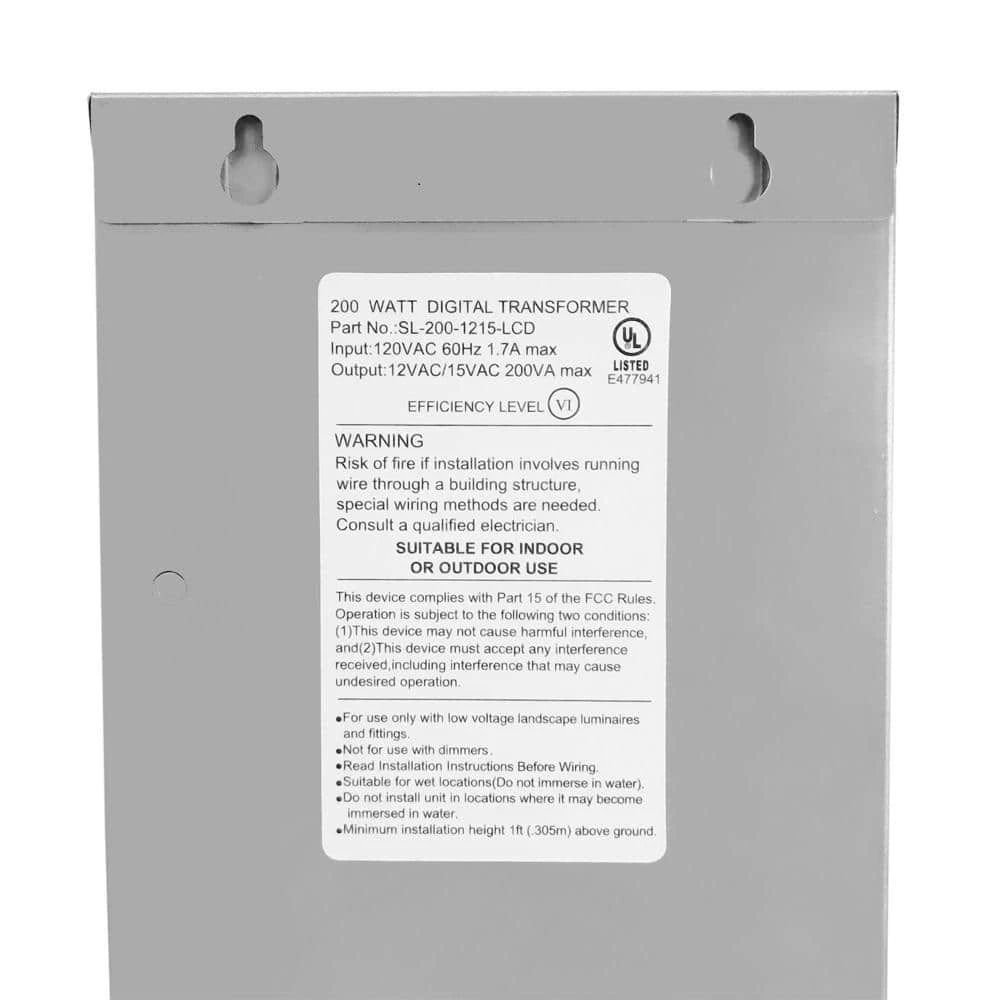 Low Voltage 200-Watt Stainless Steel Landscape Transformer by Commercial Electric 6 Low Voltage 200-Watt Stainless Steel Landscape Transformer by Commercial Electric - Image 4