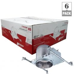 6 in. Aluminum New Construction IC Rated Recessed Can Airtight Housing (6-Pack) by Commercial Electric -OCTO LIGHTS Shop commercial electric recessed lighting housings cat7icata 6pk 77 1000
