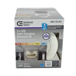 Premium Downlight 3 in. 2700K - 5000K White New Construction/Remodel Recessed Integrated LED Gimbal Kit by Commercial Electric 15 Premium Downlight 3 in. 2700K - 5000K White New Construction/Remodel Recessed Integrated LED Gimbal Kit by Commercial Electric -OCTO LIGHTS Shop commercial electric recessed lighting kits 2003031702 1f 1000