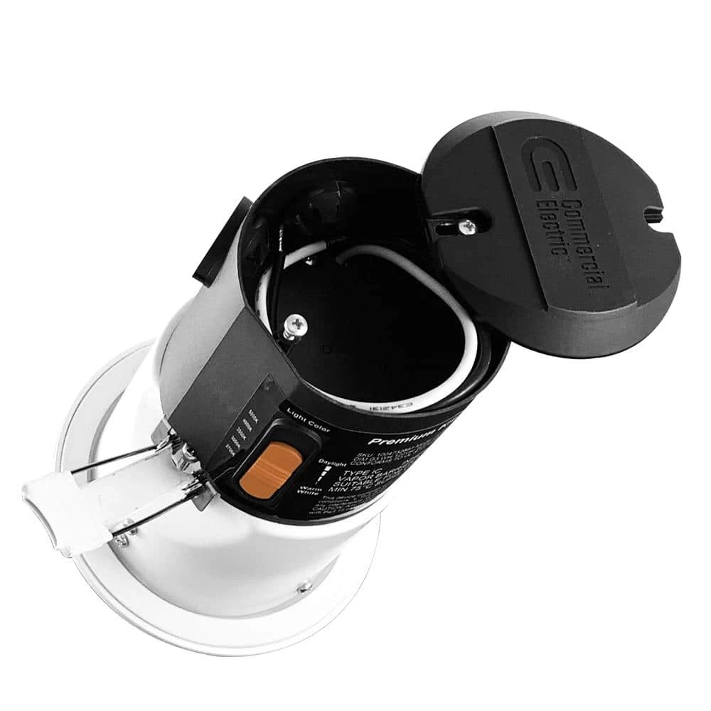 Premium Downlight 3 in. 2700K - 5000K White New Construction/Remodel Recessed Integrated LED Gimbal Kit by Commercial Electric 10 Premium Downlight 3 in. 2700K - 5000K White New Construction/Remodel Recessed Integrated LED Gimbal Kit by Commercial Electric - Image 8