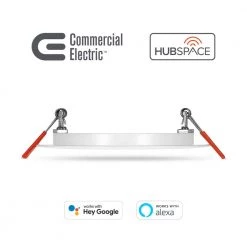 4 in. Smart Hubspace Selectable CCT Ultra Slim Integrated LED Recessed Light Kit by Commercial Electric -OCTO LIGHTS Shop commercial electric recessed lighting kits 50291 a0 1000