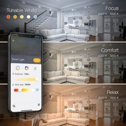 6 in. Smart Hubspace Ultra Slim New Construction and Remodel RGB+W LED Recessed Kit by Commercial Electric -OCTO LIGHTS Shop commercial electric recessed lighting kits 50292 76 1000