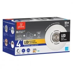 LED Glare Control / Directional 4 in. White Recessed Kit by Commercial Electric -OCTO LIGHTS Shop commercial electric recessed lighting kits 91199 44 1000