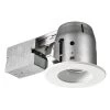 4 in. White LED Swivel Baffle Round Trim New Construction and Remodel Recessed Lighting Kit with LED Bulb by Commercial Electric -OCTO LIGHTS Shop commercial electric recessed lighting kits 91269 64 1000