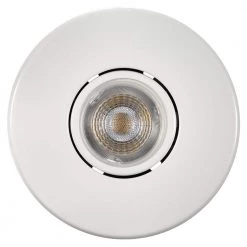 4 in. White LED Swivel Baffle Round Trim New Construction and Remodel Recessed Lighting Kit with LED Bulb by Commercial Electric -OCTO LIGHTS Shop commercial electric recessed lighting kits 91269 c3 1000