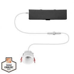 2 in. White True Baffle LED Integrated Trimless Recessed Lighting Kit by Commercial Electric