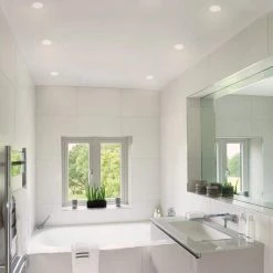 4 in. White Flush Round Wet Rated LED Integrated Recessed Lighting Kit (6-Pack) by Commercial Electric 10 4 in. White Flush Round Wet Rated LED Integrated Recessed Lighting Kit (6-Pack) by Commercial Electric -OCTO LIGHTS Shop commercial electric recessed lighting kits 91514 c3 1000