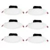 6 in. White Flush Round Wet Rated LED Integrated Recessed Lighting Kit (6-Pack) by Commercial Electric -OCTO LIGHTS Shop commercial electric recessed lighting kits 91515 64 1000