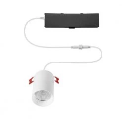 3 in. White Adjustable Cylinder LED Integrated Trackless Recessed Lighting Kit by Commercial Electric
