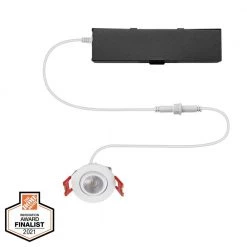 2 in. White Gimble LED Integrated Trimless Recessed Lighting Kit by Commercial Electric