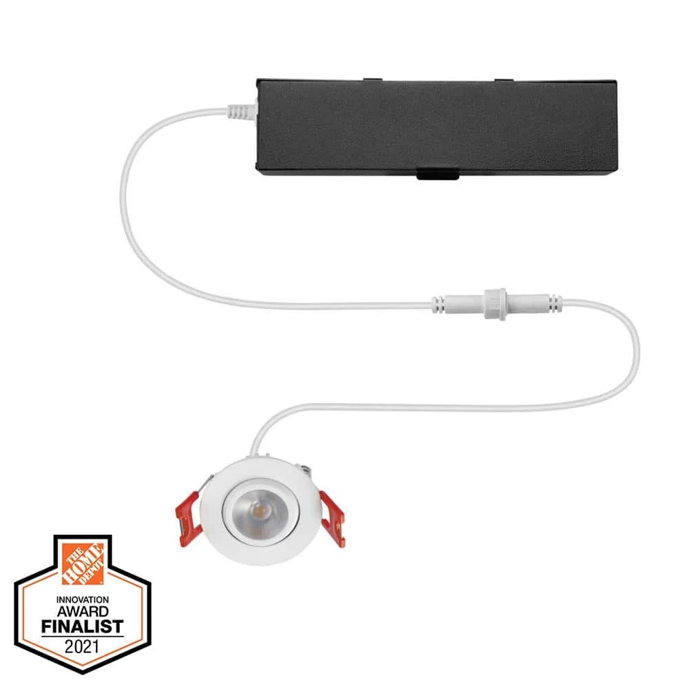 2 in. White Gimble LED Integrated Trimless Recessed Lighting Kit by Commercial Electric 3 2 in. White Gimble LED Integrated Trimless Recessed Lighting Kit by Commercial Electric