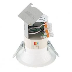 Easy-Up 4 in. D Baffle Color Selectable Canless LED Recessed Kit by Commercial Electric -OCTO LIGHTS Shop commercial electric recessed lighting kits cer407943ak50wh a0 1000