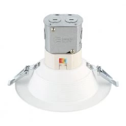 Easy-Up 6 in. White Baffle Integrated LED Recessed Kit with Selectable CCT (2700K-5000K), (No Can Needed) by Commercial Electric -OCTO LIGHTS Shop commercial electric recessed lighting kits cer608943ak50wh 66 1000