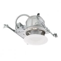 6 in. White Integrated LED Recessed Trim Kit (4-Pack) by Commercial Electric -OCTO LIGHTS Shop commercial electric recessed lighting kits cer6cp6743b 4pk 40 1000