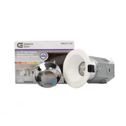 3/4 in. New Construction or Remodel White Dimmable Canless Recessed LED Kit with Adjustable Color Changing Technology by Commercial Electric -OCTO LIGHTS Shop commercial electric recessed lighting kits nk01aa11cr1259w 44 1000