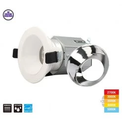 3/4 in. New Construction or Remodel White Dimmable Canless Recessed LED Kit with Adjustable Color Changing Technology by Commercial Electric -OCTO LIGHTS Shop commercial electric recessed lighting kits nk01aa11cr1259w 4f 1000