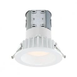 Easy-Up 4 in. White Baffle Integrated LED Recessed Kit at 91 CRI, 2700K, Warm White by Commercial Electric