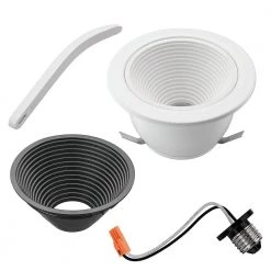 4 in. Ultra Low Glare Deep Baffle Selectable CCT Integrated LED Recessed Light Trim 625 Lumens Dimmable Wet Rated by Commercial Electric -OCTO LIGHTS Shop commercial electric recessed lighting trims 53196201 44 1000