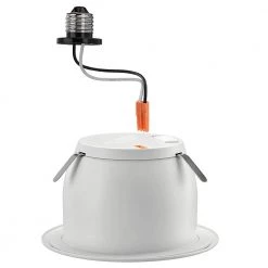 4 in. Ultra Low Glare Deep Baffle Selectable CCT Integrated LED Recessed Light Trim 625 Lumens Dimmable Wet Rated by Commercial Electric -OCTO LIGHTS Shop commercial electric recessed lighting trims 53196201 66 1000