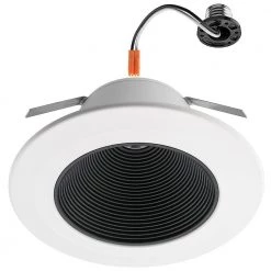 Ultra Low Glare 6 in. 3000K Soft White Integrated LED Recessed Trim Downlight Deep Black Baffle Insert 670 Lumens by Commercial Electric -OCTO LIGHTS Shop commercial electric recessed lighting trims 53197101 a0 1000
