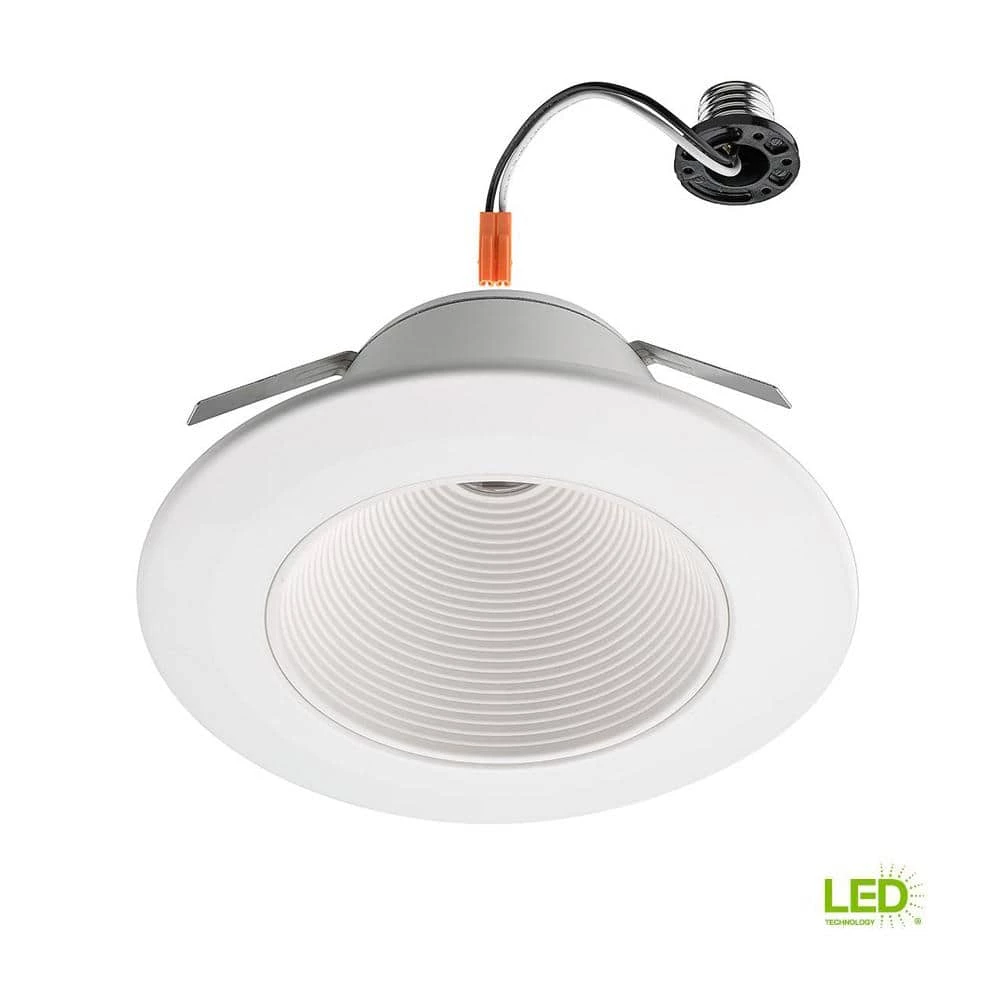 Ultra Low Glare 6 in. 3000K Soft White Integrated LED Recessed Trim Downlight Deep White Baffle Insert 670 Lumens by Commercial Electric 6 Ultra Low Glare 6 in. 3000K Soft White Integrated LED Recessed Trim Downlight Deep White Baffle Insert 670 Lumens by Commercial Electric - Image 4