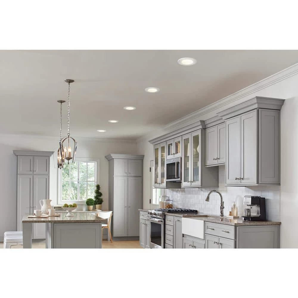 Ultra Low Glare 6 in. 3000K Soft White Integrated LED Recessed Trim Downlight Deep White Baffle Insert 670 Lumens by Commercial Electric 5 Ultra Low Glare 6 in. 3000K Soft White Integrated LED Recessed Trim Downlight Deep White Baffle Insert 670 Lumens by Commercial Electric - Image 3