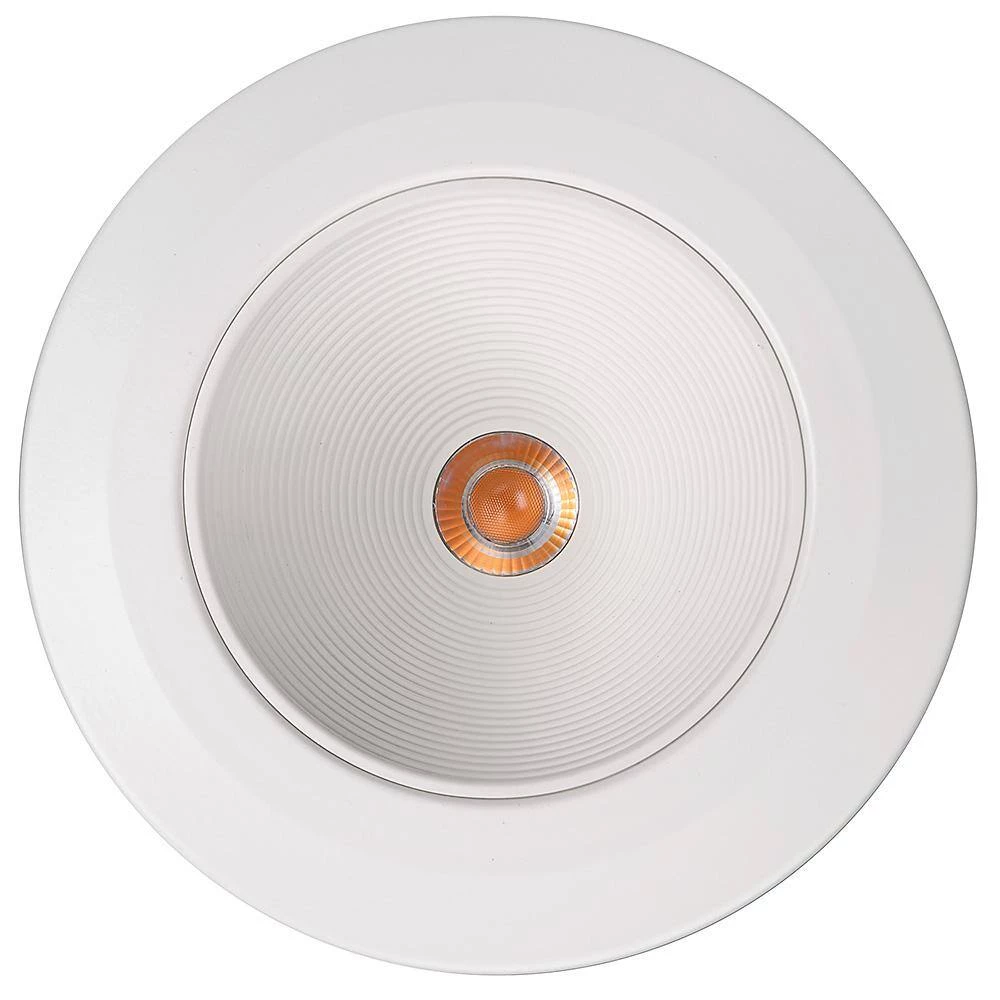 Ultra Low Glare 6 in. 3000K Soft White Integrated LED Recessed Trim Downlight Deep White Baffle Insert 670 Lumens by Commercial Electric 7 Ultra Low Glare 6 in. 3000K Soft White Integrated LED Recessed Trim Downlight Deep White Baffle Insert 670 Lumens by Commercial Electric - Image 5