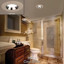 5 in./6 in. Selectable Integrated LED Recessed Trim Can Light with 4 Interchangeable Trims 950 Lumens Dimmable (8-Pack) by Commercial Electric -OCTO LIGHTS Shop commercial electric recessed lighting trims 53198101 8pk 44 1000