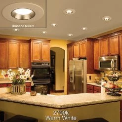 5 in./6 in. Selectable Integrated LED Recessed Trim Can Light with 4 Interchangeable Trims 950 Lumens Dimmable (8-Pack) by Commercial Electric -OCTO LIGHTS Shop commercial electric recessed lighting trims 53198101 8pk 4f 1000