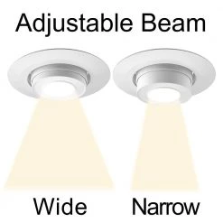 6 in. 3000K Integrated LED Recessed Trim Gimbal Light with Adjustable Beam Angle and Bulb Direction 670 Lumens (8 Pack) by Commercial Electric -OCTO LIGHTS Shop commercial electric recessed lighting trims 53803111 8pk a0 1000