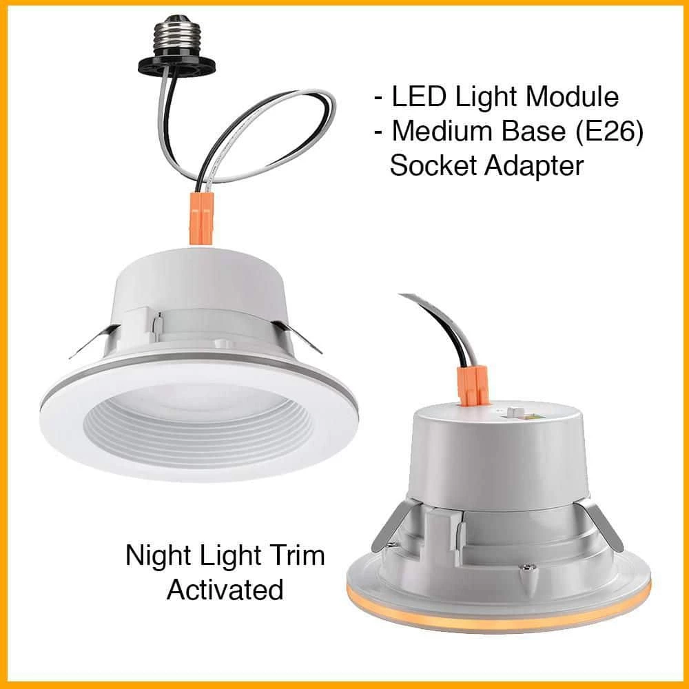 4 in. Color Selectable CCT Integrated LED Recessed Light Trim with Night Light Feature 625 Lumens Dimmable by Commercial Electric 8 4 in. Color Selectable CCT Integrated LED Recessed Light Trim with Night Light Feature 625 Lumens Dimmable by Commercial Electric - Image 6